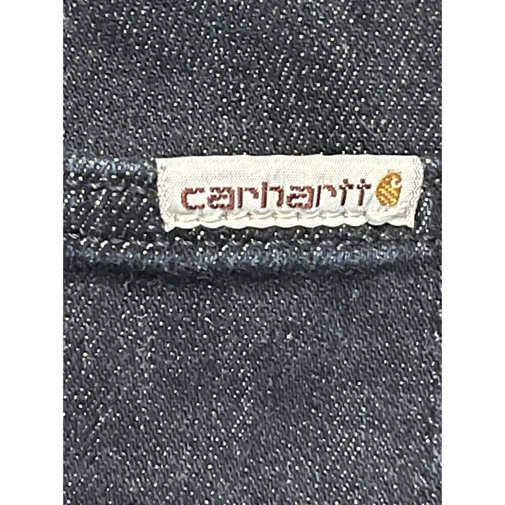 Carhartt Jeans Women's 12 Regular Straight Leg Pockets Denim Fleece Lined EUC - Picture 9 of 11